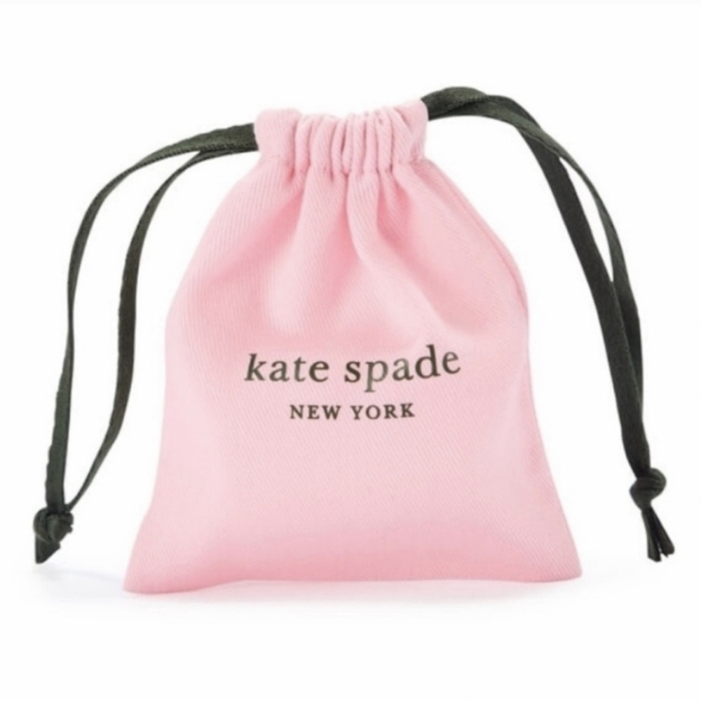 Kate Spade True Love “mon amour” Script Gold Stud Earrings with Dust Bag, NWT - Picture 7 of 8